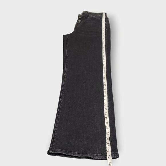 Judy Blue Button Fly Trouser Flare Jeans Black Sz 3/26 Retro Minimalist JB88355 - Picture 12 of 12